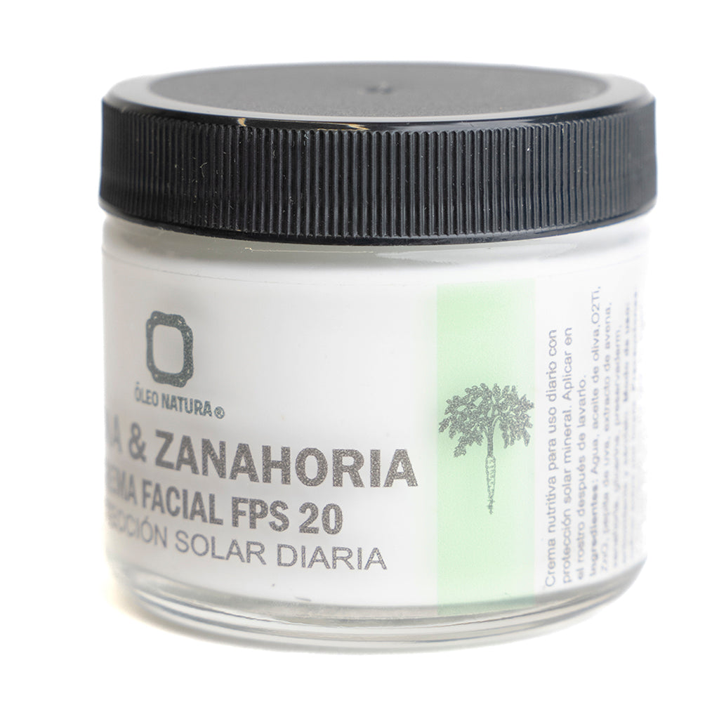 Crema humectante facial avena & zanahoria