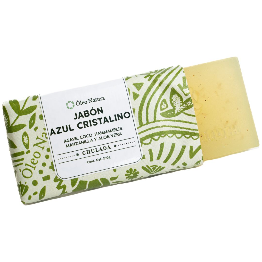 Jabón Azul Cristalino con Agave y Jojoba | Hidratación y frescura