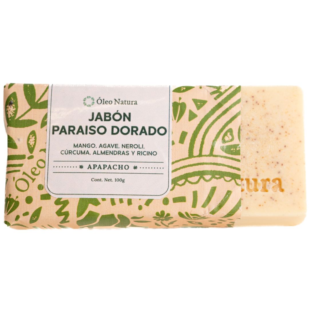 Jabón Paraíso Dorado con Mango, Cúrcuma y Agave | Nutrición y Luminosidad