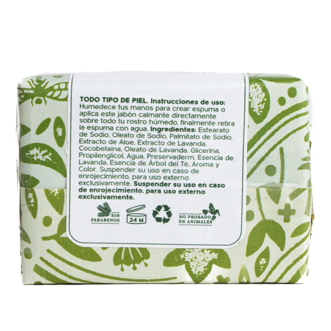 Jabón Campo Sereno, Árbol del Té, Lavanda y Aloe Vera | Antiséptico y Calmante