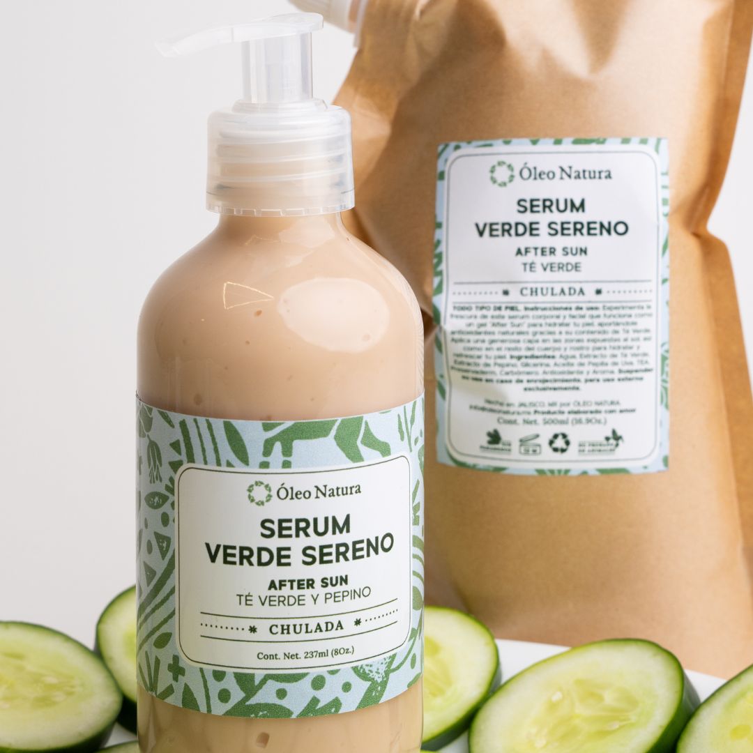 Eco Refill Serum Verde Sereno (Pepino & Té verde) 500ml - ÓLEO NATURA