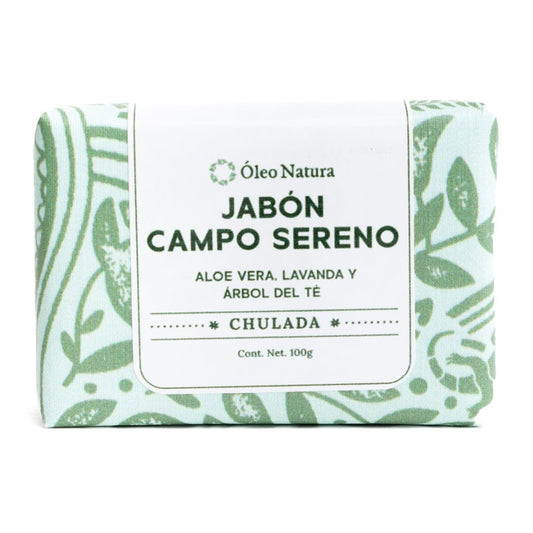 Jabón Campo Sereno (Aloe, Árbol del té & Lavanda) - ÓLEO NATURA