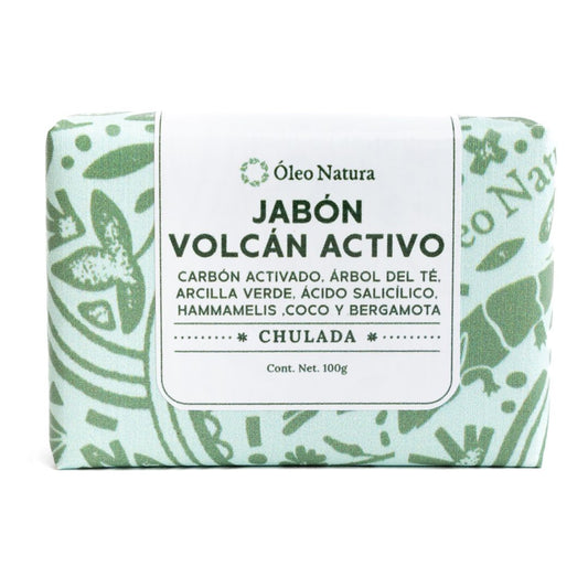 Jabón Volcán Activo (Arcilla & Carbón) - ÓLEO NATURA